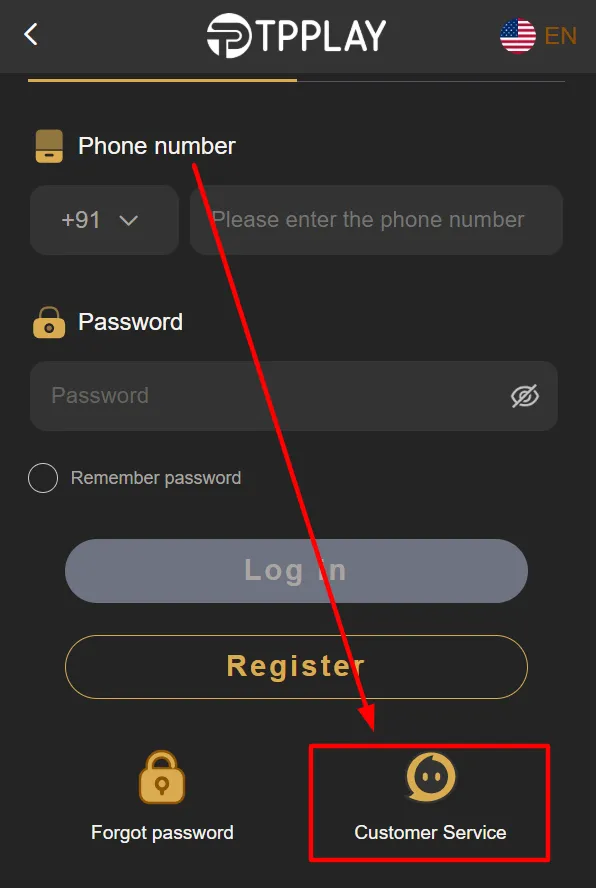 User scrolling down on the registration or login page